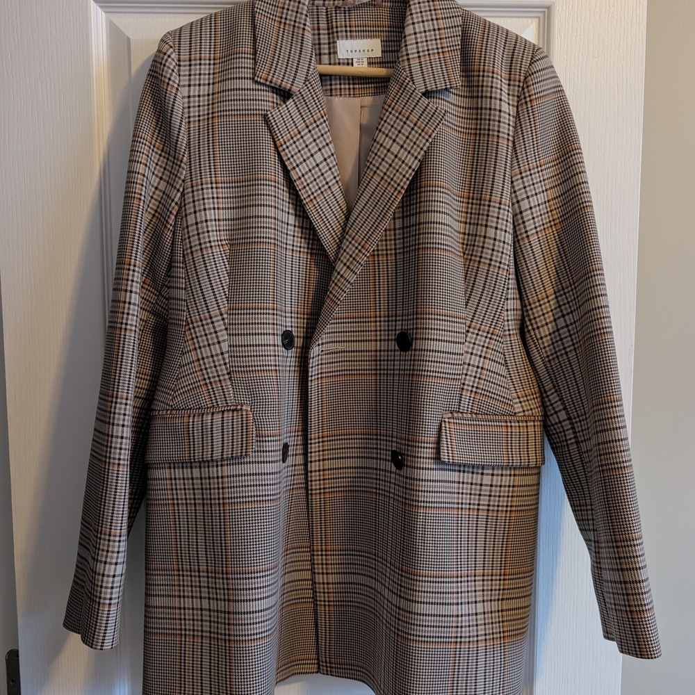 Women's Plaid Blazer Coat